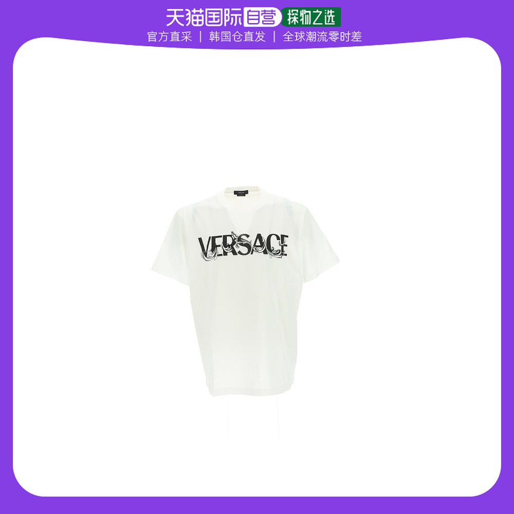 韩国直邮VERSACE23FW短袖T恤男1006974 1A04949 1W010BIANCO