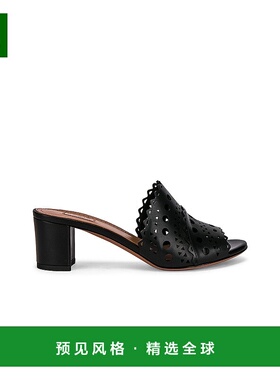 1h可退 香港直邮Alaïa 女士 Vienne 凉拖 AA3M039CK001 black黑色