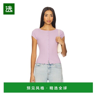 1h可退 香港直邮Free People 自由人 女士 Most Wanted 开襟淡紫