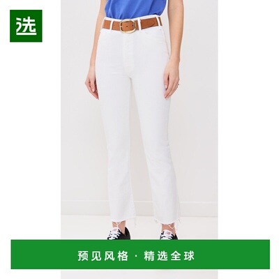 1h可退 香港直邮mother denim 女士 The Hustler 九分磨边牛仔裤