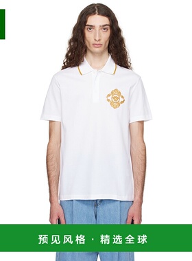 1h可退 香港直邮Versace 范思哲 男士 白色 Embroidered Architec
