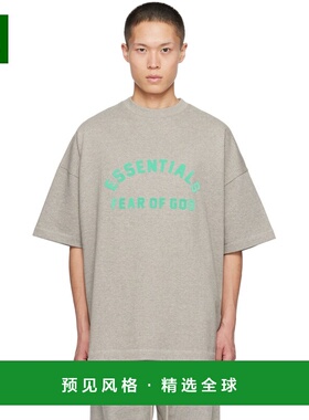 1h可退 香港直邮essentials fear of god 男士 灰色圆领 T 恤 125