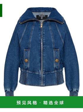 香港直邮BALMAIN 女士西服 GF1TC210DG086EX SS2026 蓝色 长袖牛