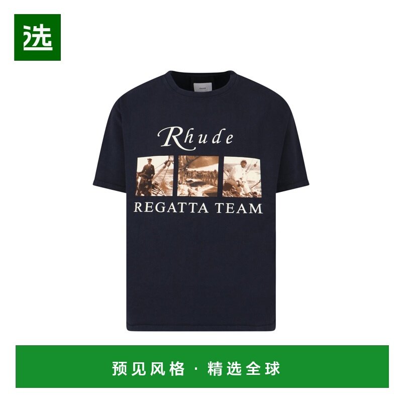 1h可退 香港直邮Rhude 男士 and Polos T恤黑色上衣 RHPS26TT1301,男装,T恤,淘宝优惠券,粉丝福利购,淘宝优惠卷