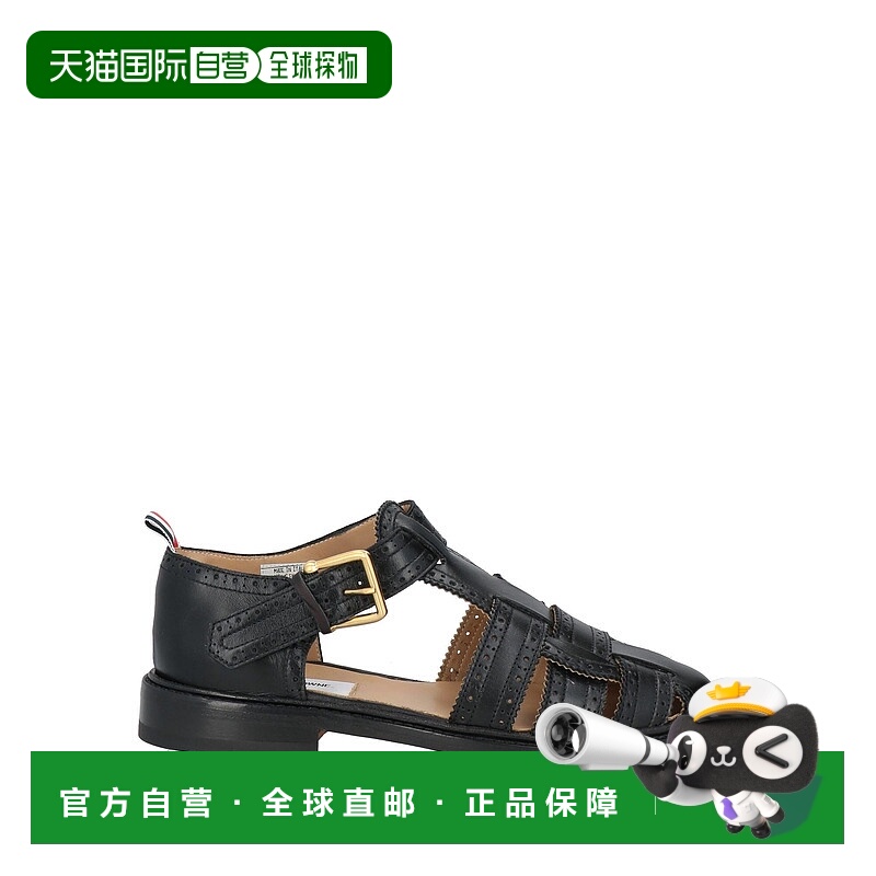 1h可退 香港直邮Thom Browne 汤姆·布朗 男士 凉鞋 black黑色 舒