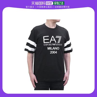 香港直邮EMPORIO ARMANI 黑色男士T恤 3RUT03-PJ7CZ-1200