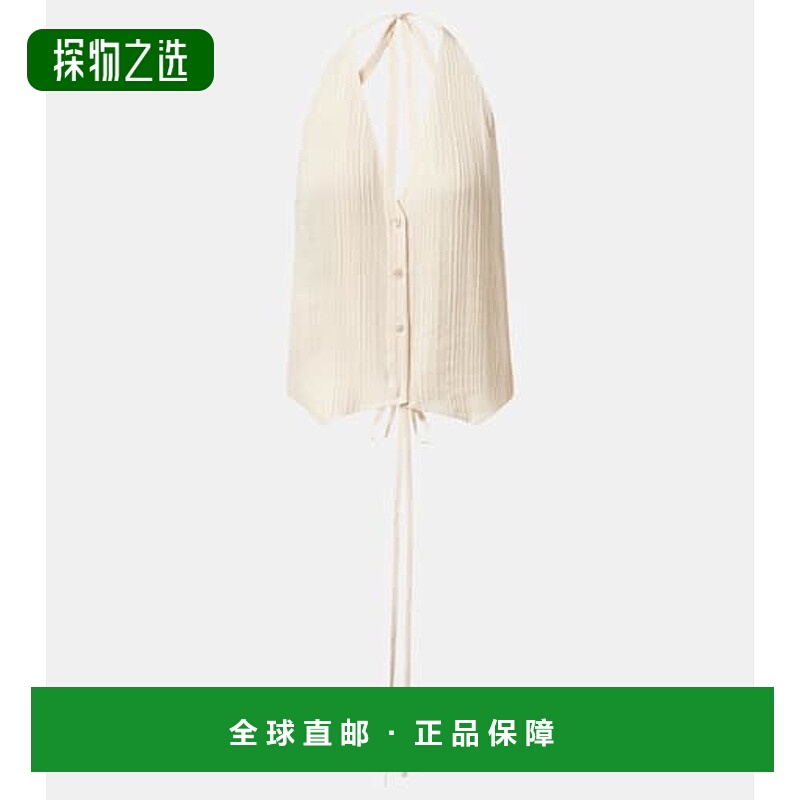 1h可退 香港直邮JOSEPH 约瑟夫 女士 Suez 褶裥挂脖背心