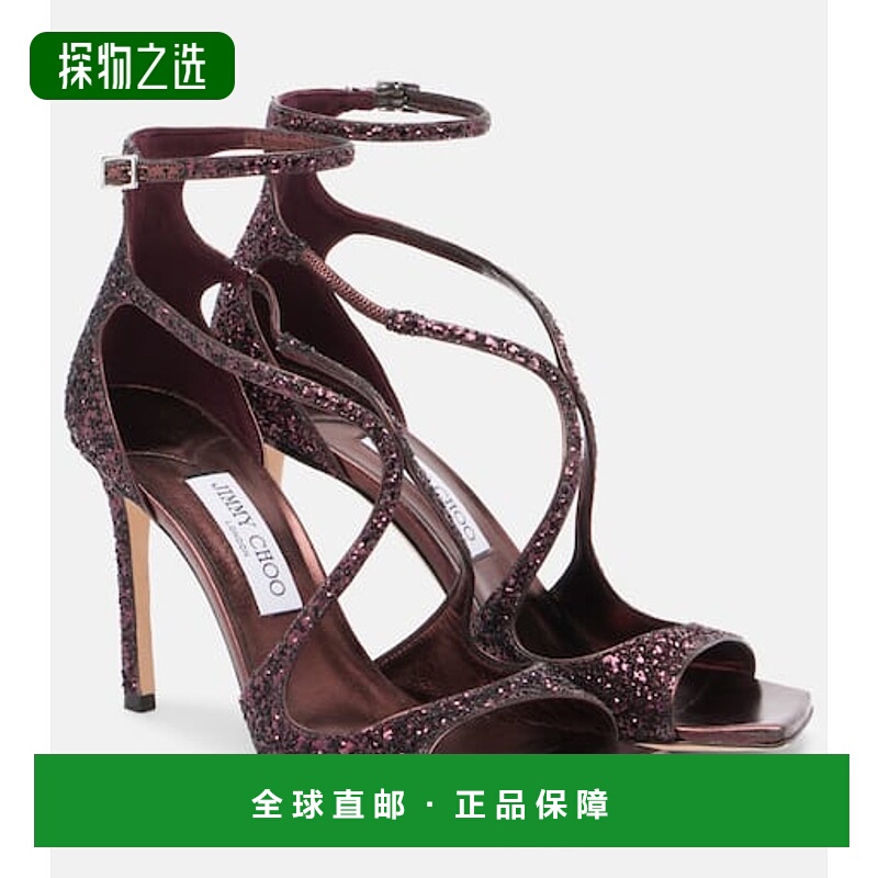 香港直邮Jimmy Choo 周仰杰 女士 Azia 95 亮片凉鞋