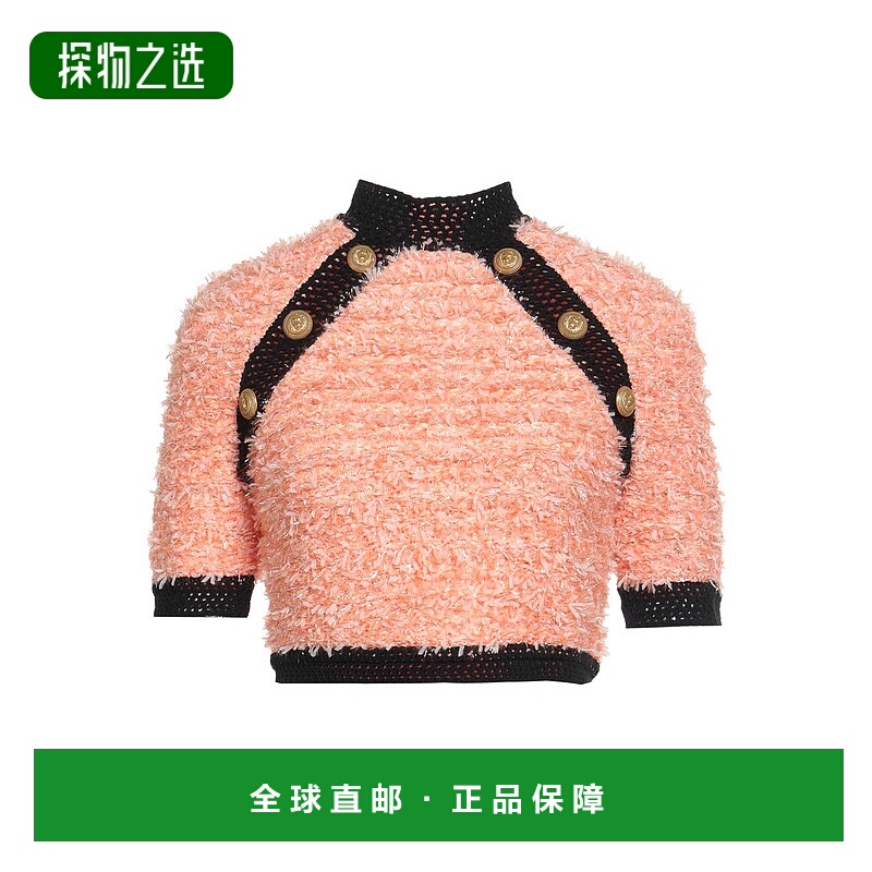 香港直邮Balmain 巴尔曼 女士 高领上衣 pink粉色 舒适时尚