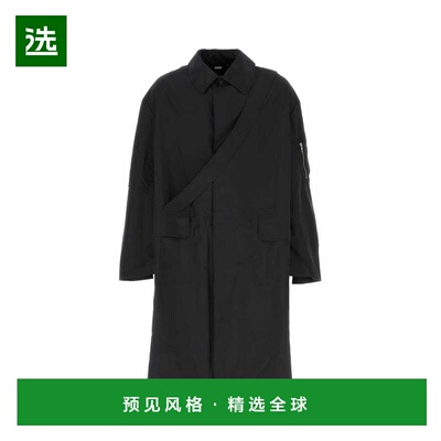 1h可退 香港直邮Random Identities 男士 黑色聚酯大衣 RAN03C101