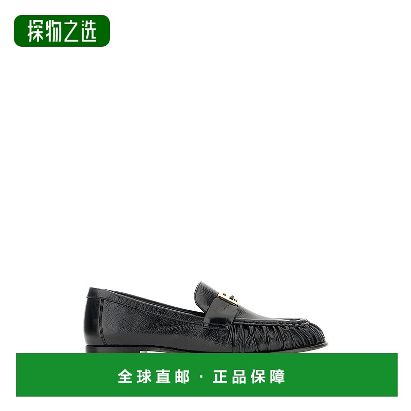 香港直邮Fendi 芬迪 女士 Baguette 黑色纳巴革乐福鞋 8D8756NBA