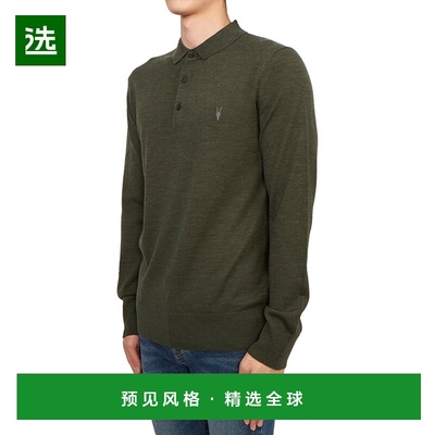 1h可退 香港直邮Allsaints 男士 MK005D RYE ML POLO衫(草绿色) M