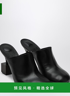 1h可退 香港直邮Jacquemus 女士 黑色几何形状鞋跟凉拖 25E251FO1