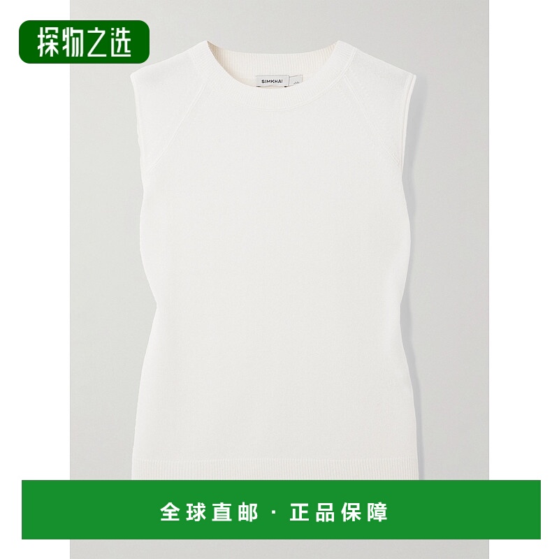 1h可退 香港直邮Simkhai 女士 Hanson 羊绒背心 4252230KIVORY