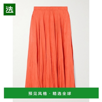 1h可退 香港直邮JOSEPH 约瑟夫 女士 Sully 褶裥真丝电力纺中长半