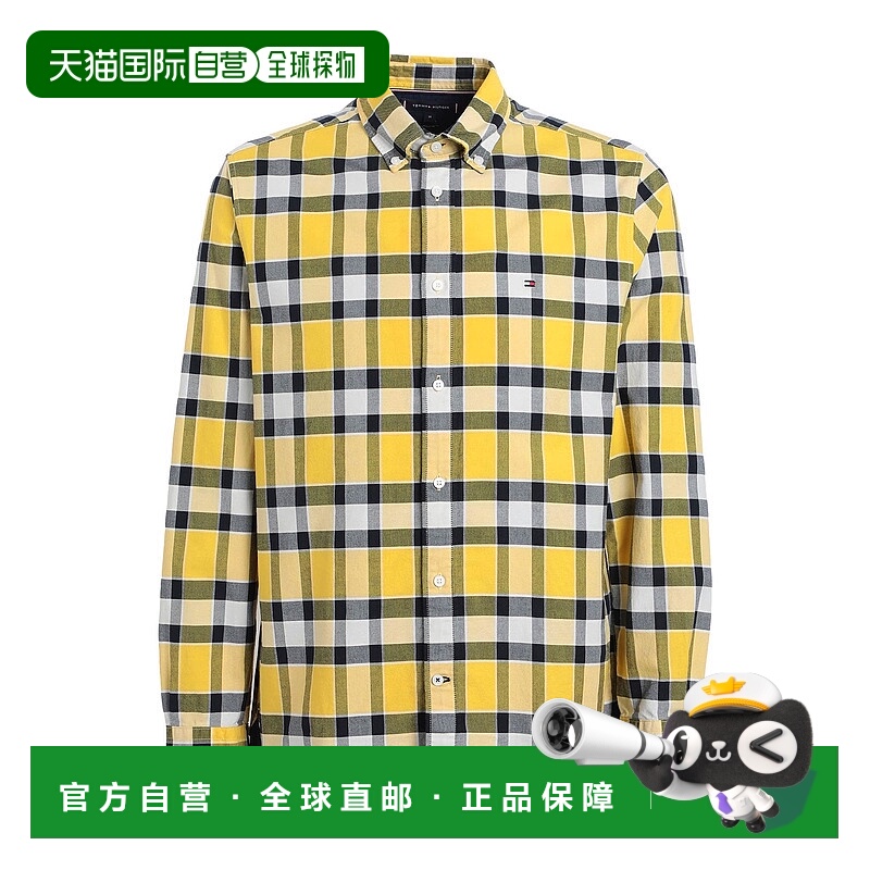 1h可退 香港直邮Tommy Hilfiger 汤米·希尔费格 男士 格纹衬衫
