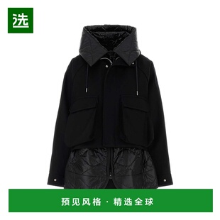 1h可退 香港直邮Sacai 女士 羊毛麦尔登呢套头上衣 2508067外套