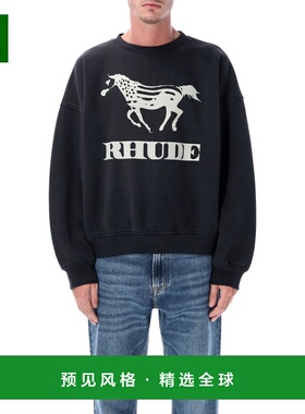 香港直邮RHUDE 男士卫衣 RHFW25ST040123158 AW2025 黑色 DINERO