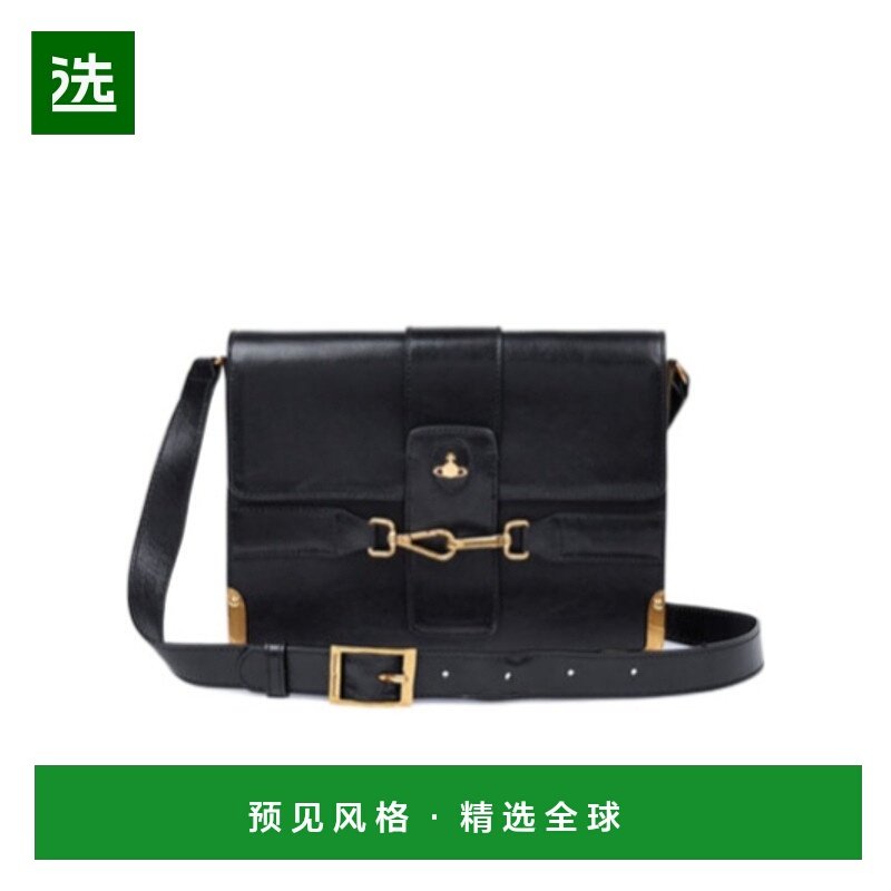 香港直邮Vivienne Westwood 马衔扣中号单肩包 43040083UL0067BLA