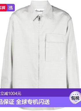 1h可退 香港直邮Études 男士 études 灰色衬衫 E23MM380E001