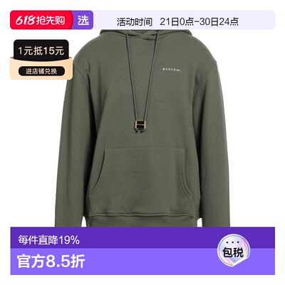 1h可退 【美国直邮】buscemi 男士 帽衫运动夹克衫长袖摇粒绒卫衣