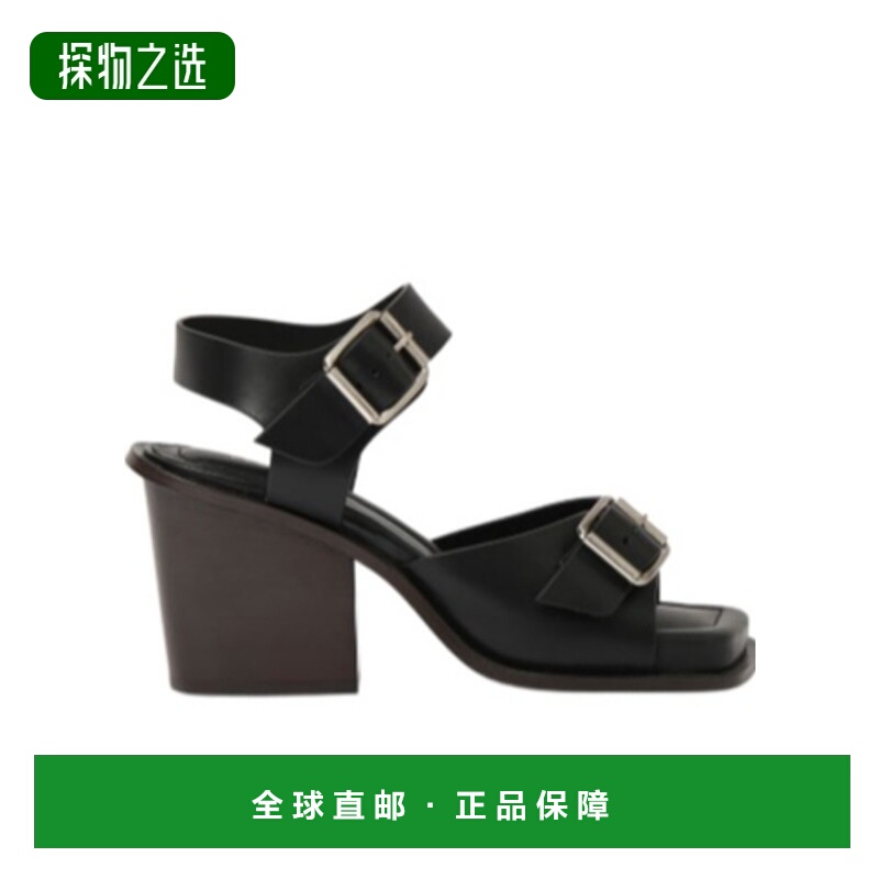 香港直邮Lemaire 方跟绑带高跟凉鞋 79I-YWK013