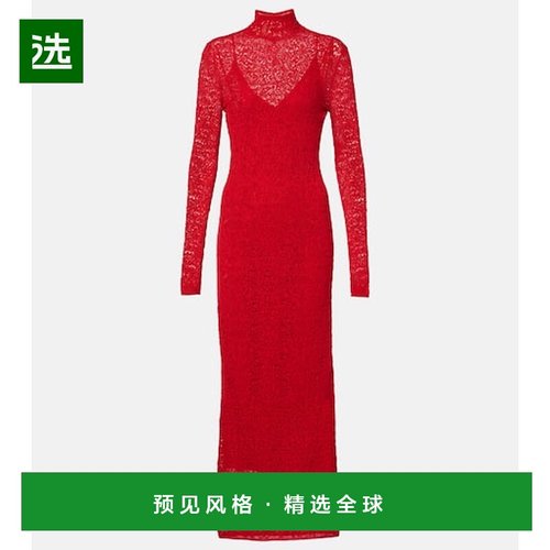 香港直邮Gabriela Hearst 女士 Lethe 网眼提花羊毛真丝长款连衣