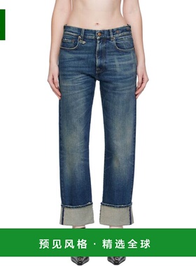 1h可退 香港直邮R13 女士 蓝色 Cuffed Romeo 牛仔裤 R13WD113D34
