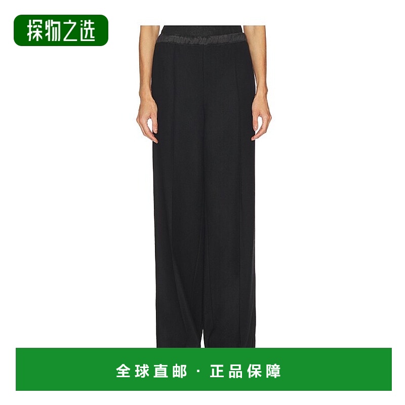 香港直邮VINCE 女士 Pull 中腰缎面拼块裤子 V135322465