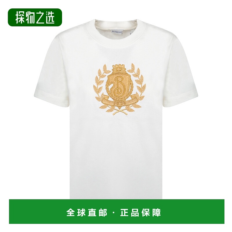 1h可退 香港直邮BURBERRY 女士T恤 8108171B8764 SS2025 白色 SU2