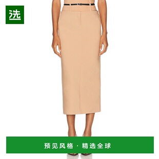 1h可退 香港直邮The Attico 女士 弹力绉纱中长裙 248WCS225E100