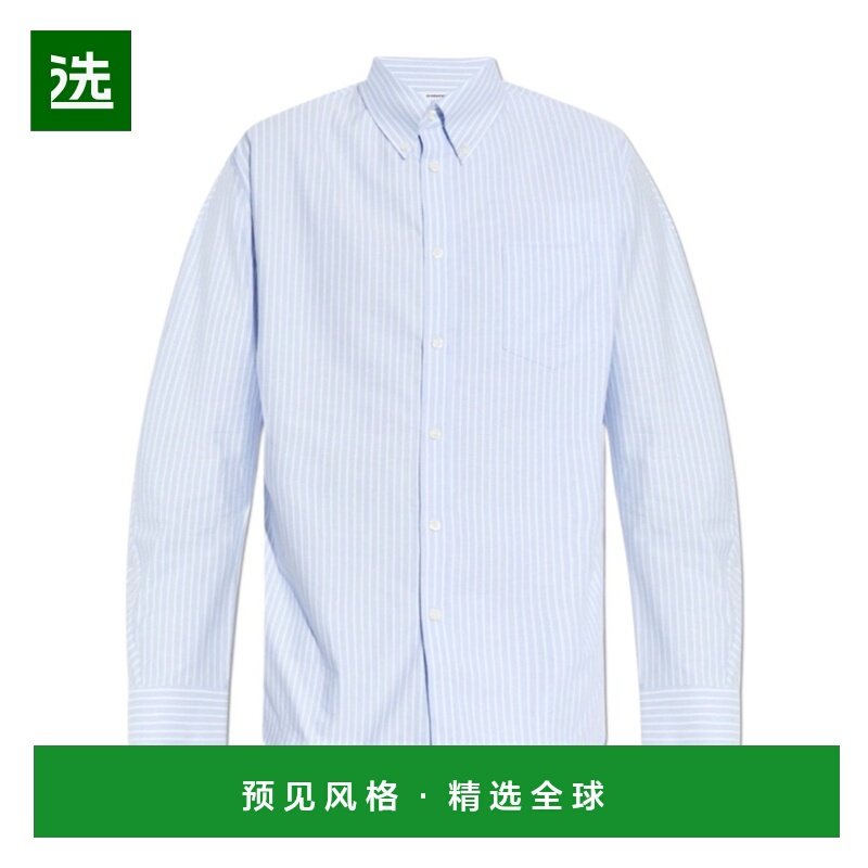 香港直邮GIVENCHY 男士衬衫 BM616C16BD458 SS2026 蓝色 条纹长袖,男装,衬衫,淘宝优惠券,粉丝福利购,淘宝优惠卷