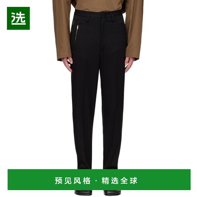 1h可退 香港直邮Hed Mayner 男士 黑色踩脚长裤 AW22P55BLKWO