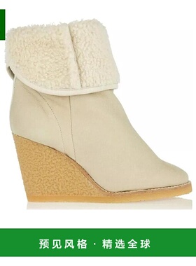 香港直邮Isabel Marant 徽标坡跟踝靴皮鞋坡跟鞋 BO090122H014S