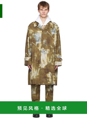 1h可退 香港直邮Balmain 巴尔曼 男士 绿色 Desert 大衣 AH1UE110