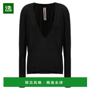 香港直邮RICK OWENS 女士针织衫 RP01F6668M09 SS2026 黑色 长袖