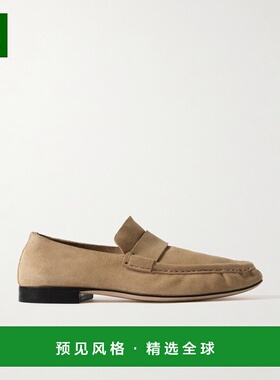 1h可退 香港直邮The Row 女士 绒面革乐福鞋 F1626L305YELLOWLINE