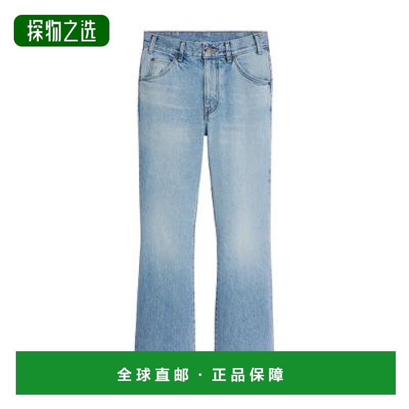自营1h可退 欧洲直邮CELINE赛琳 Dylan蓝色Eclipse水洗喇叭牛仔裤