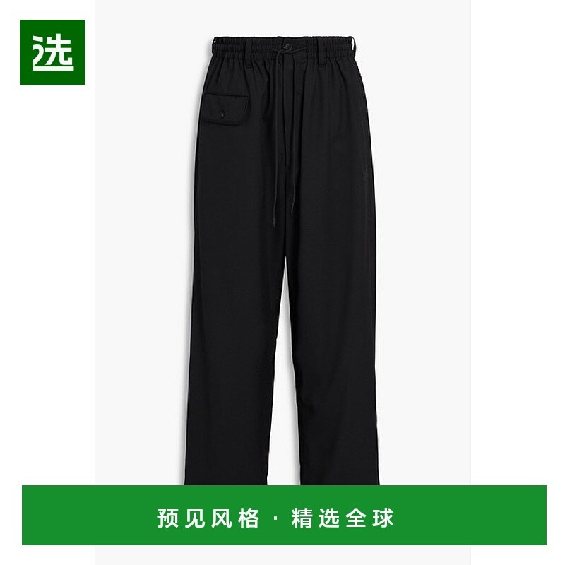 香港直邮Y-3 男士 斜纹布抽绳长裤 IN8753 black黑色 舒适时尚