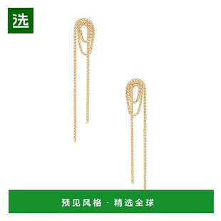 1h可退 香港直邮Shashi  Vroom 链条耳环 SHE687 metal金属色 舒