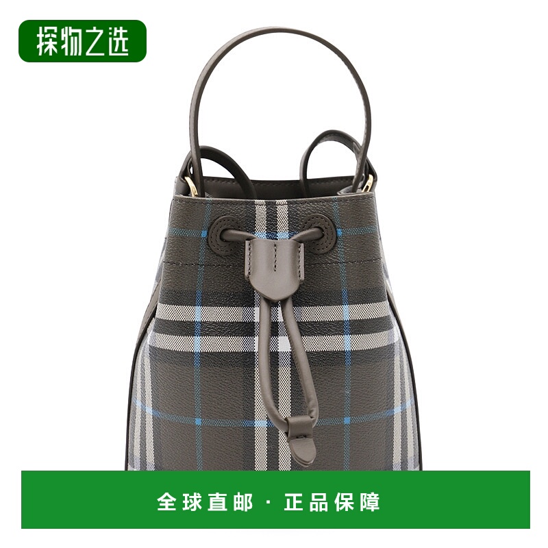 香港直邮Burberry 巴宝莉 女士 格纹抽绳水桶包 8108新款