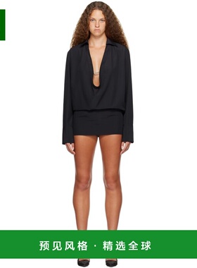 1h可退 香港直邮Dion Lee 女士 黑色 Circle Shirt 连衣裙 A9947P
