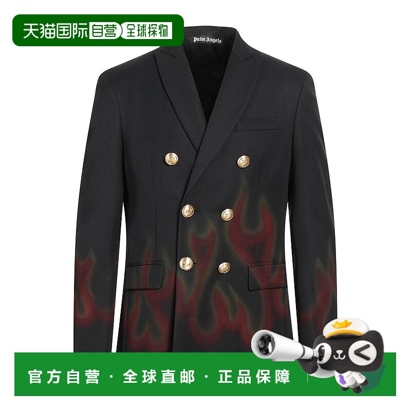 1h可退 香港直邮Palm Angels 棕榈天使 男士 西装外套 black黑色