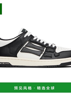 1h可退 香港直邮AMIRI 男士 黑色 & 白色 Skel Top Low 运动鞋 AM