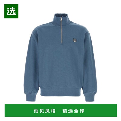 1h可退 香港直邮MAISON KITSUNE 男士 狐狸頭半拉鍊衛衣 PM00305K