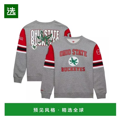 1h可退 【美国直邮】Mitchell Ness 男士灰色 Ohio State Buckeye