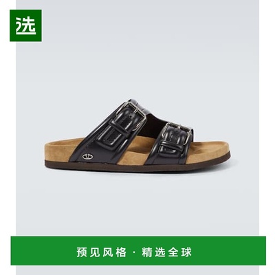 1h可退 香港直邮Valentino 华伦天奴 男士 Fussfriend 皮质凉鞋