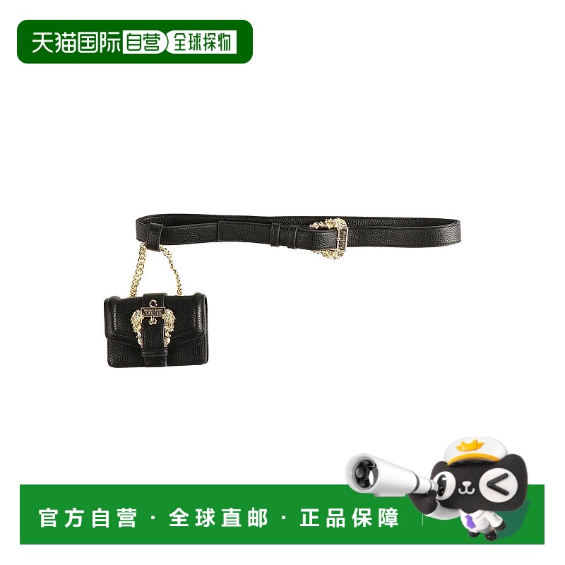 1h可退 香港直邮Versace Jeans 范思哲 女士 Bags 皮带 black黑色