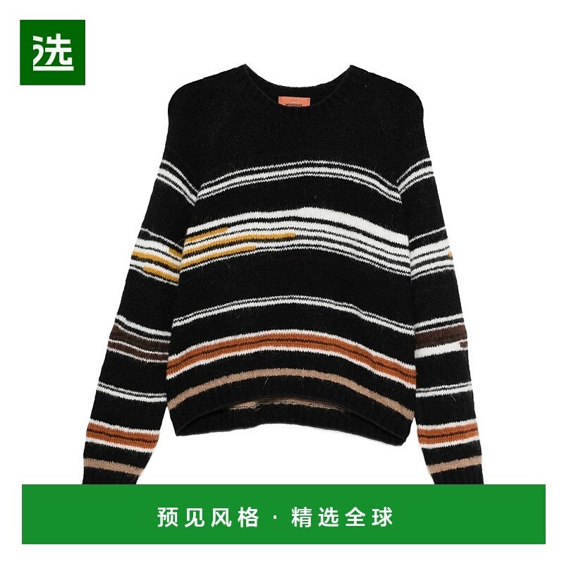香港直邮Missoni 圆领条纹长袖毛衣 DS25WN0WBK01C5