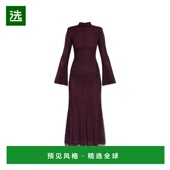 香港直邮SELF AW2025 SC25031MBU0BURGUNDY PORTRAIT 女士连衣裙